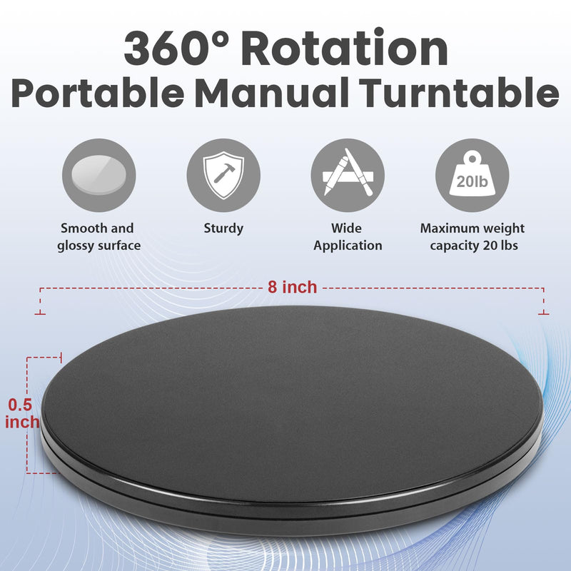 Creality Official 8 Inches Rotating Turntable Display Stand, 360˚ Rotation Portable Turntable for Creality Otter/Raptor/Ferret Pro 3D Scanner, Easy Scanning of Featureless and Small and Medium Objects