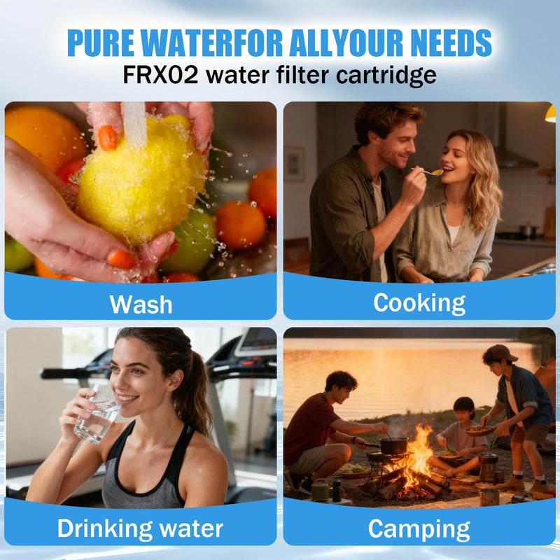 FRX02 UltraCarb Water Filter for Franke Triflow & FilterFlow System | Ceramic Drinking Water Filter Cartridge Helps Reduce Chlorine, Sediment & Improve Water Taste