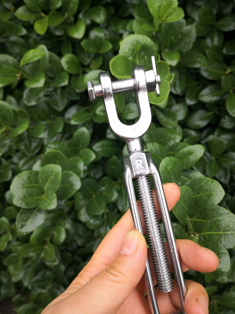 JY-Marine 316 Stainless Steel Turnbuckle Jaw & Jaw 3/8 Inch Heavy Duty Turnbuckle Marine Hardware