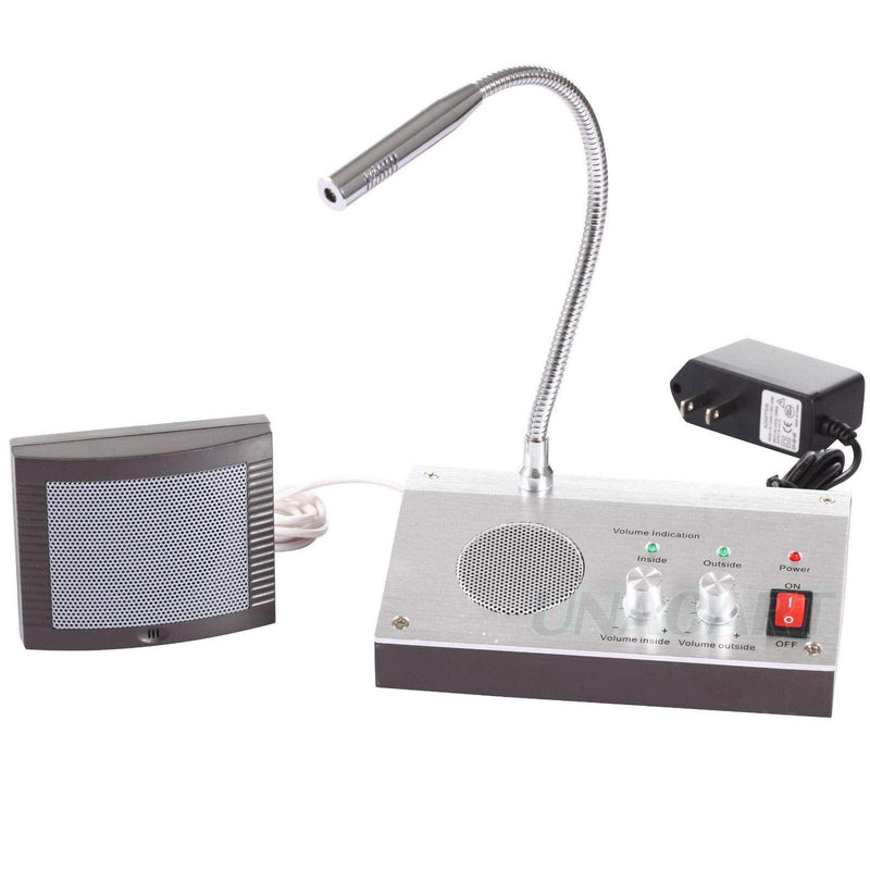 UHPPOTE Dual Way Bank Office Store Bus Station Hospital Security Window Counter Intercom Interphone External Speaker Guard Glass