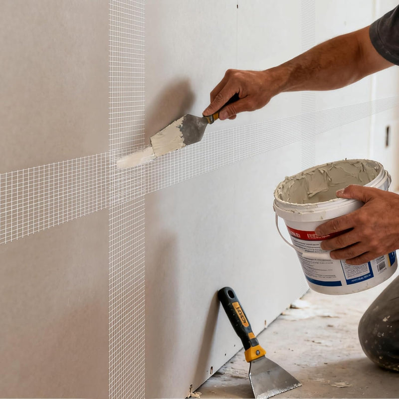 QILIMA Drywall Joint Tape 2 Inch x 148 Feet- Heavy-Duty Self-Adhesive Fiberglass Mesh Tape for Drywall Repair, Joint Taping, Crack Fixing(6 Rolls) 2Inch x 148 Feet 6