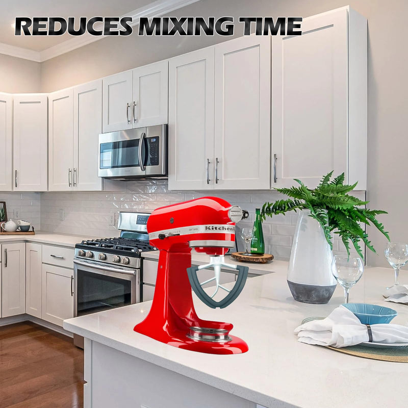 Flex Edge Beater for KitchenAid 4.5/5 QT Tilt Head Stand Mixer Kitchen Aid Mixer Accessory,With Silicone Edges For Kitchen Aid Accessories and Attachments Gray