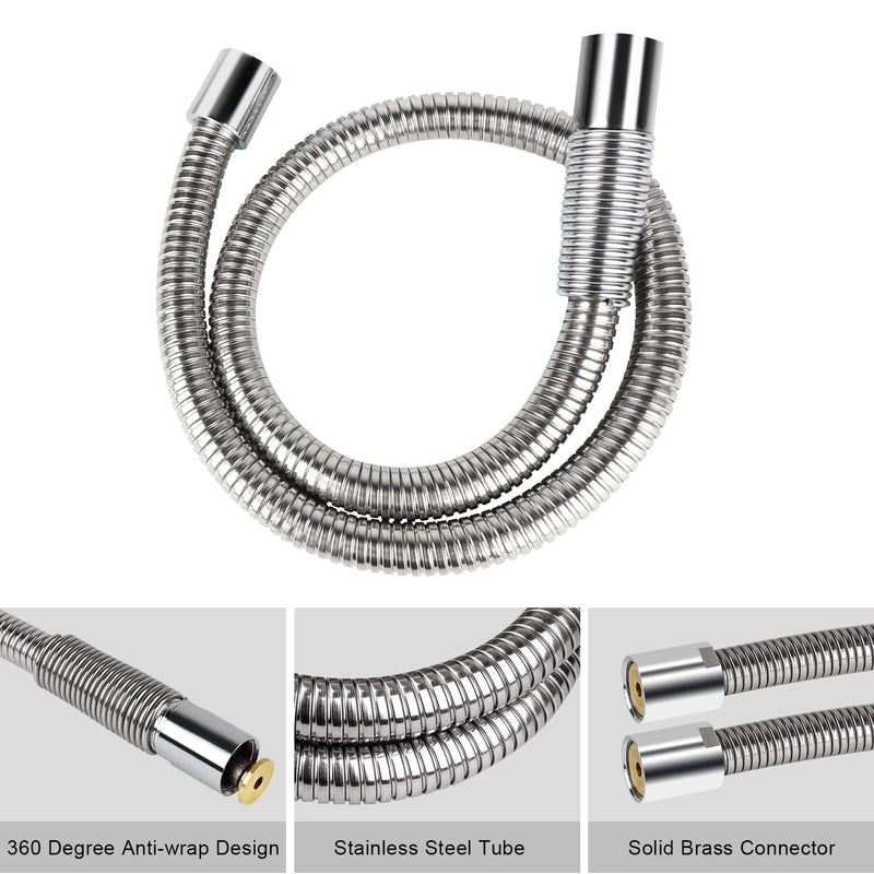 TBER Pre rinse Faucet Sprayer Hose Replacement Kit for Commercial Kitchen Sink Faucet, 30 Inch Flexible Stainless Steel Commercial Dish Spray Hose Parts