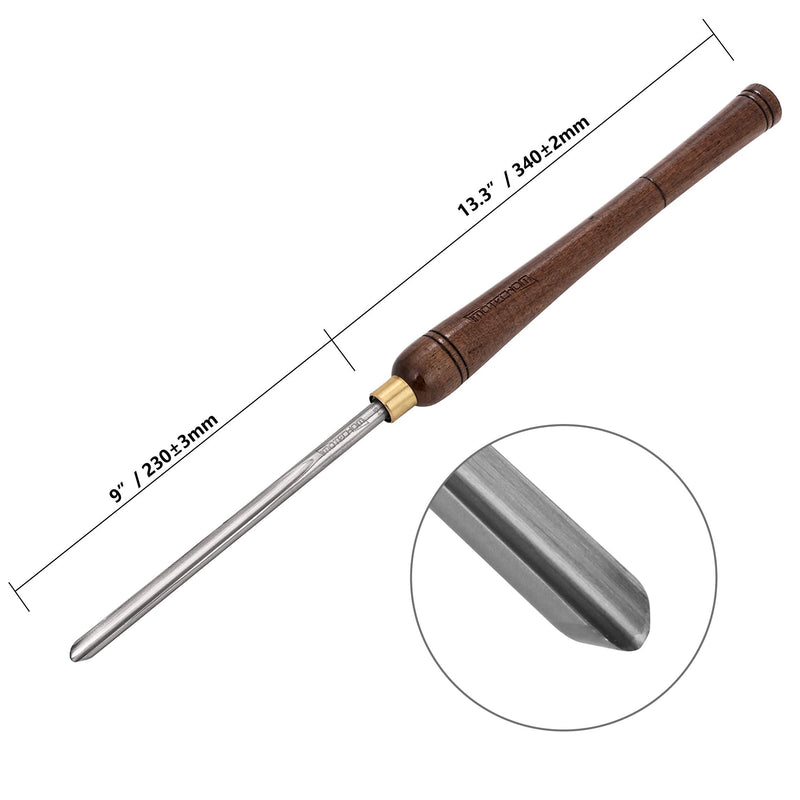 3/8-Inches HSS Bowl Gouge Lathe Chisel Wood Turning Tools with Round Plastic Box and Hanging Bag 3/8-Inches HSS Bowl Gouge