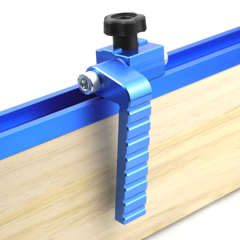 t track stop block 3-Inch Fence Flip Stop for Woodworking, Blue 2Pack 2 Pack