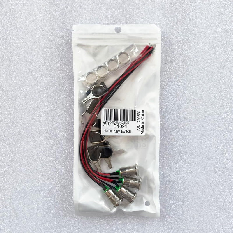 12mm On/Off Metal Key Lock Switch Prewired Key Switch Lock Maintained Latching Key Switch(Pack of 4) Prewire Key Lock Switch