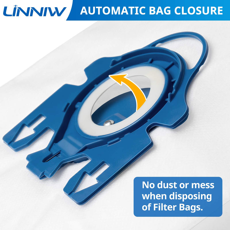 20 Pack 3D Airclean GN Vacuum Bags Compatible with Miele Classic C1, Complete C1, Complete C2, Complete C3, S227 S240, S270, S400, S2, S5, S8 Series Canister Vacuum Cleaner 20 pack GN Bags