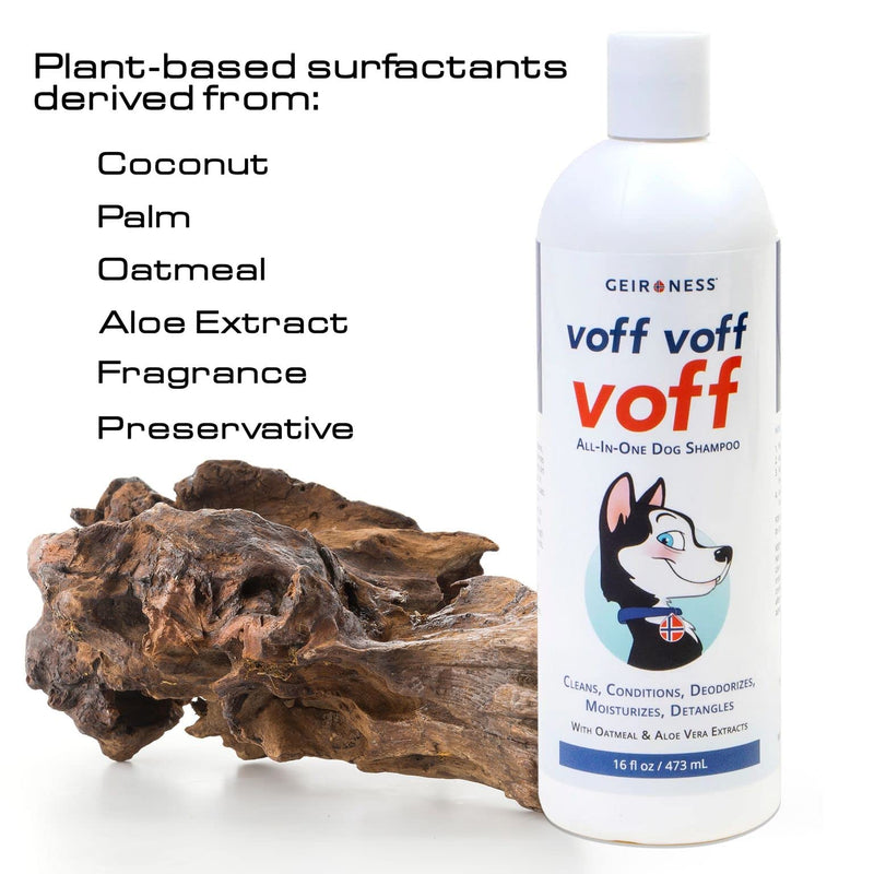 Geir Ness Voff Voff Voff All-in-One Shampoo - Hair Detangler Pet Deodorizer Hair Conditioner and Hair Moisturizer - PawsPlanet Australia