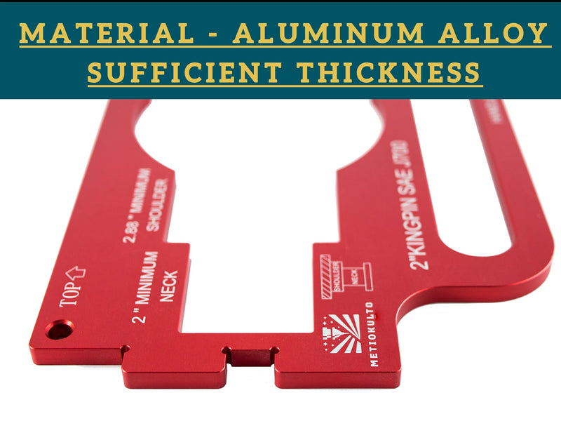 2"/3.5” King Pin Wear Gauge with Handle,Made of Aluminum Alloy