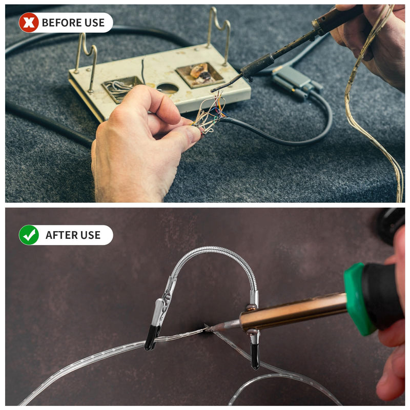 2 PACK Soldering Helping Hands Clamps - Wire Holder for Soldering in Field, Convenient and Sturdy Soldering Holder