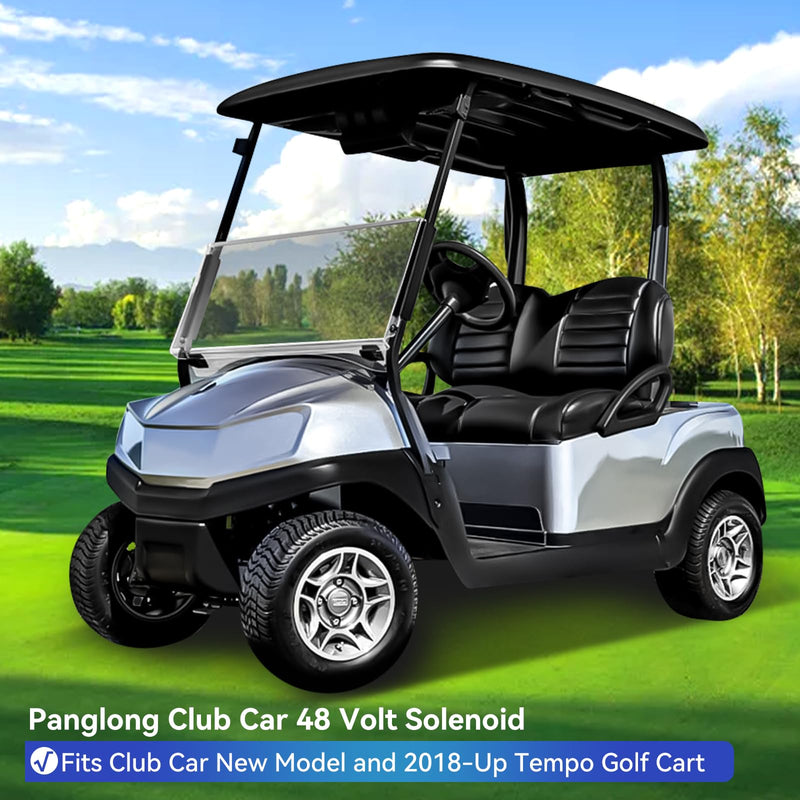 Club Car Solenoid 48 Volt, Albright 4 Terminal Club Car 48V Solenoid Suitable for 2018-Up Tempo and Club Car New Model Golf Cart, Replace OEM #102865901,1028659-01, SU60-2122P Solenoid and resistor Assembly
