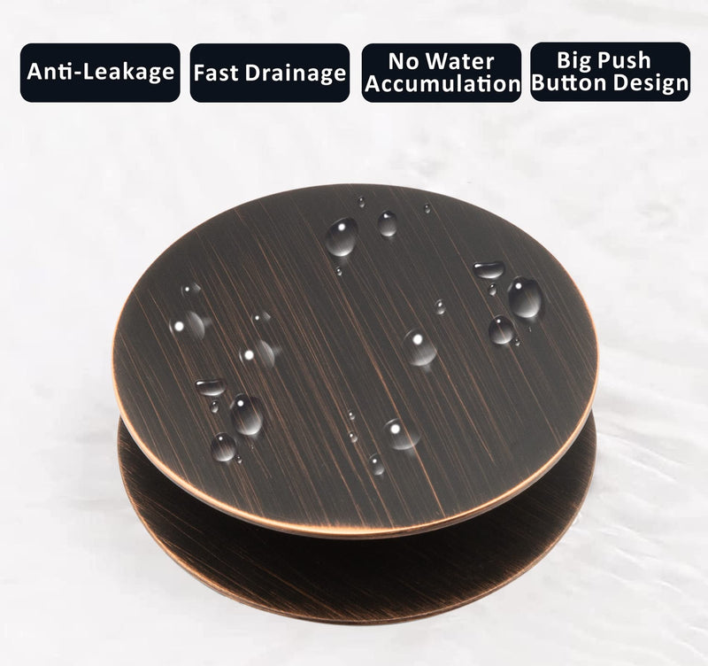 Artiwell Universal Bathroom Sink Drain Stopper, Fits Most Pop-Up Drains for Vessel Sink Lavatory Vanity, Sink Drain Strainer with Detachable Hair Catcher, Tested by Plumber in US (Oil Rubbed Bronze) Oil Rubbed Bronze - NewNest Australia