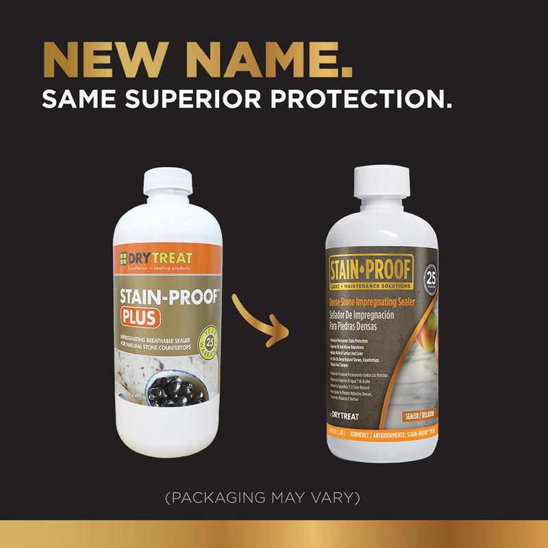 Stain Proof Dense Stone Impregnating Sealer - 1 Pint, Protects Against Water and Salt Damage and Oil-Based Stains, Sealer for Granite, Marble, Tile & Natural Stone; For Indoor & Outdoor Application