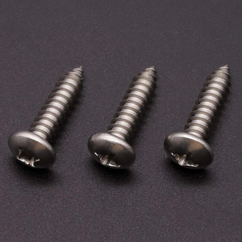 #8 x 3/4" (100 Pack) Stainless Steel Phillips Pan Head Wood Screws, Stainless Steel 304 (18-8), Pan Head Sheet Metal Screws Self Tapping Screws #8 x 3/4" 100