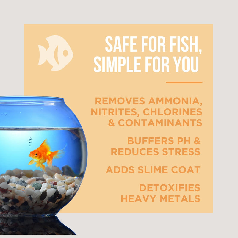 Aquarium Water Conditioner - Naturally Detoxifies and Removes Ammonia, Nitrite, Chlorine, and Chloramine from Saltwater and Freshwater (16 fl oz.) 16 oz
