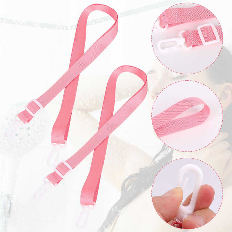 2pcs Shower Lanyard for Mastectomy Drain Holder, Post-Mastectomy Drain Belt Must Haves for Women Adjustable Breast After-Surgery Recovery Management Accessory Supplies (Pink)