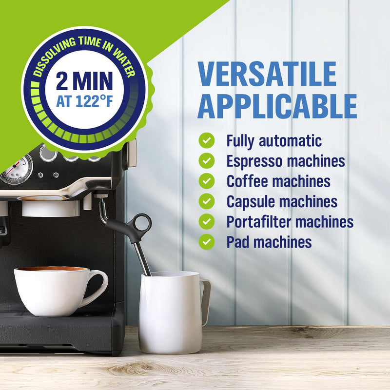 WoldoClean Coffee Machine Cleaner & Descaler Tablets (20 Count) - Universal Descaling Tabs Compatible with Nespresso, Keurig, Ninja, Breville & Drip Coffee Makers, Removes Limescale & Mineral Buildup Unscented 20 Count (Pack of 1)