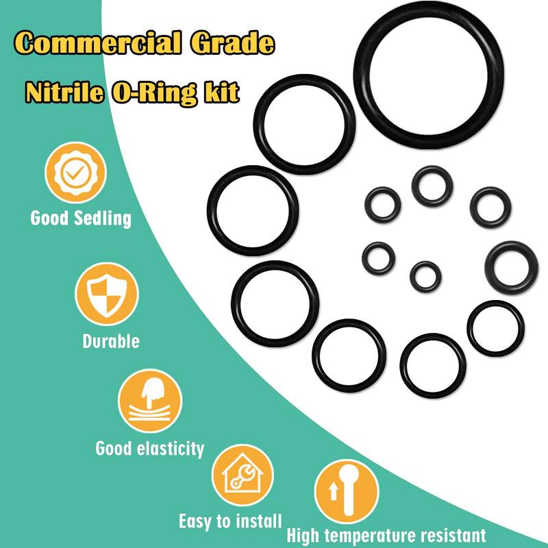 1020 Pcs O Ring Kit 20 Size Nitrile Rubber O Ring Assortment Set for Car Auto Vehicle Repair Faucet Plumbing Air or Gas Sealing Connections Resist Oil and Heat O-Ring Metric 1020 Pcs 20 Size