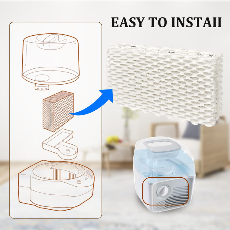 4 Pack Wf813 Eqwf813 Humidifier Filters Compatible with Equate Eqwf813 Eq-2119-Ul, Relion RCM-832 RCM-832N, ProCare PCCM-832N Cool Mist Humidifier Replacement Filter 4 Pack Wf813 Filters
