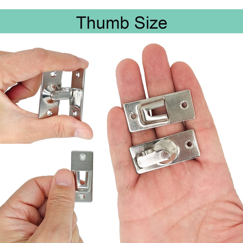 WANLIAN Mini Size 90 Degree Door Latch Sliding Door Lock Screen Door Latch Pocket Door Latch Silver1