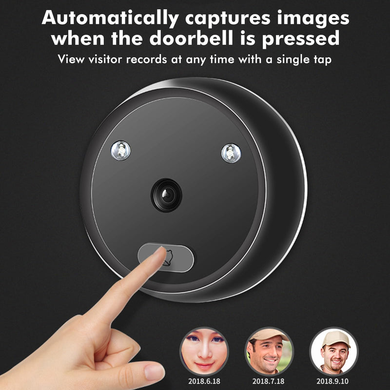 Digital Door Viewer, 2.4in Smart Door Viewer TFT LCD Screen Display 0.3MP 95° Wide Angle Camera Photo Recording, Peephole Camera for 0.59-0.98in Diameter Door Hole
