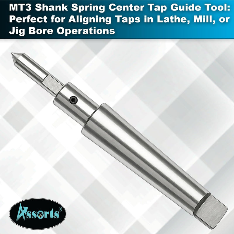 MT3 Shank (Teng) Spring Center Tap Guide Tool to Align Tap for threading Lathe Mill Jig Bore MT3