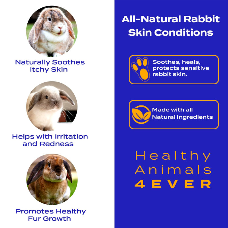 Healthy Animals 4Ever All-Natural Rabbit Skin Conditions Treatment | Homeopathic Rabbit Tablets for Itch-Free Comfort | 300 Count - PawsPlanet Australia