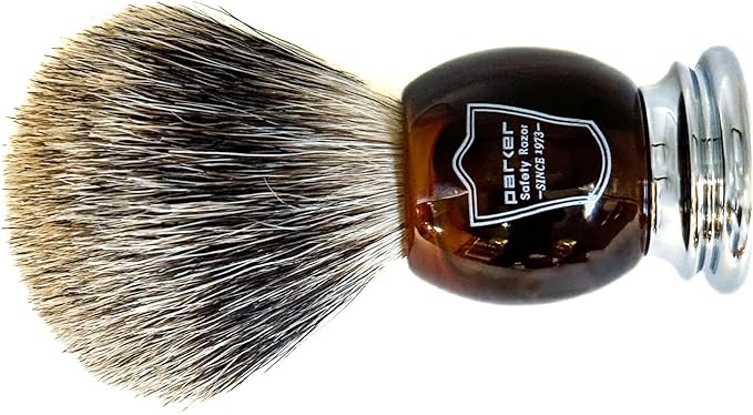 Parker Shaving Brush, Dense Foaming (100% Badger Hair/Marble Resin Handle) Dedicated Stand, Shaving, Shaving, Barber, Razor - NewNest Australia