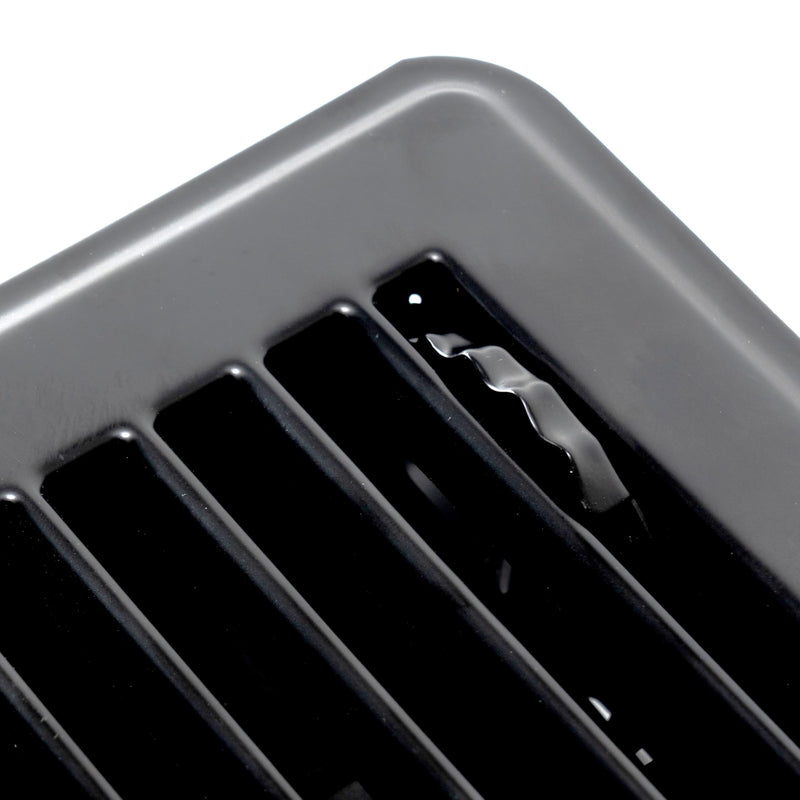 Fits 2x10 and 10x2 Duct Opening | Floor Register with Louvered Design by Handua | Heavy Duty Walkable Design with Damper | Floor Vent Grille | Easy to Adjust Air Supply Lever | Black 2" X 10" Duct Size