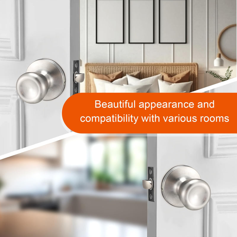 5 Set Mobile Home Door Knob Lock Set Mobile Interior Passage Door Knobs for Hall Closet Bed and Bath Handle Durable Metal Rust-Resistant & Easy to Install