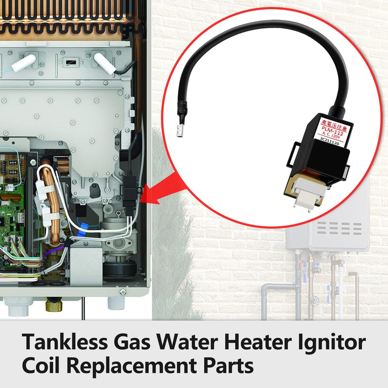 WISINY RTG20235C Tankless Gas Water Heater Ignitor Coil Replacement Parts Compatible for Rheem Tankless Water Heater Parts Richmond Water Heater Ignitor Coil and Ruud Replacement
