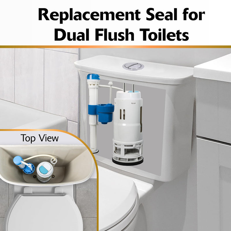 Korky 440BP Dual Flush Seal Kit - Replaces AquaSource, American Standard, Glacier Bay and Mansfield Seals - Made in USA , Red , 3 In. No Size