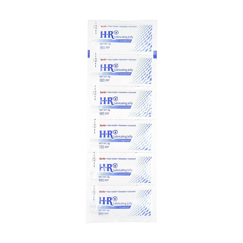 Sterile Bacteriostatic Lubricating Jelly Oneshot Packets for Catheter Insertion, Anti-Chafing and Personal Use, Water Soluble Lubricant, Made in USA, Box of 144 3g Packets 1