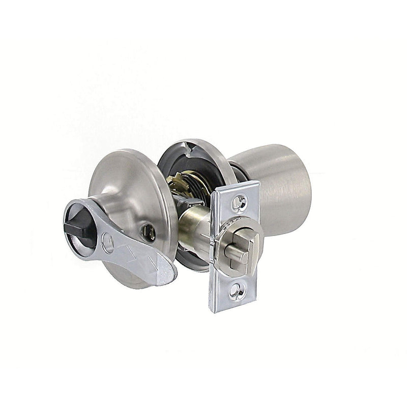 Valterra L32CS000 Knob/Lever Stainless Lockset with 1-Piece Latch housing with 1/2 Inch Latch Bolt, (Pack of 1) Pack of 1