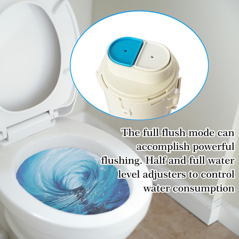 THU224 Toilet Flush Valve Assembly with Mounting Nut Fit for TOTO Two Piece Aquia Toilet Tank #ST412M