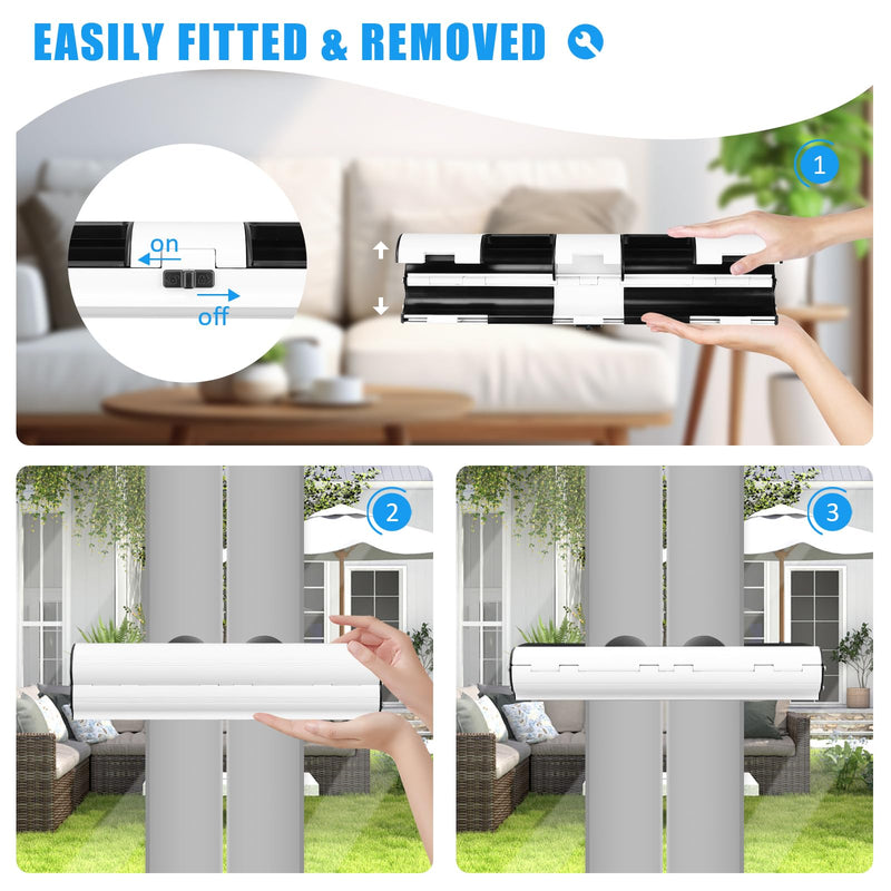 French Door Security Keyless French Patio Door Security Lock Aluminum Alloy Double Door Easy Install Double Door Handle Lock Only Works with 2 Horizontal Handles (NO Alarm) White