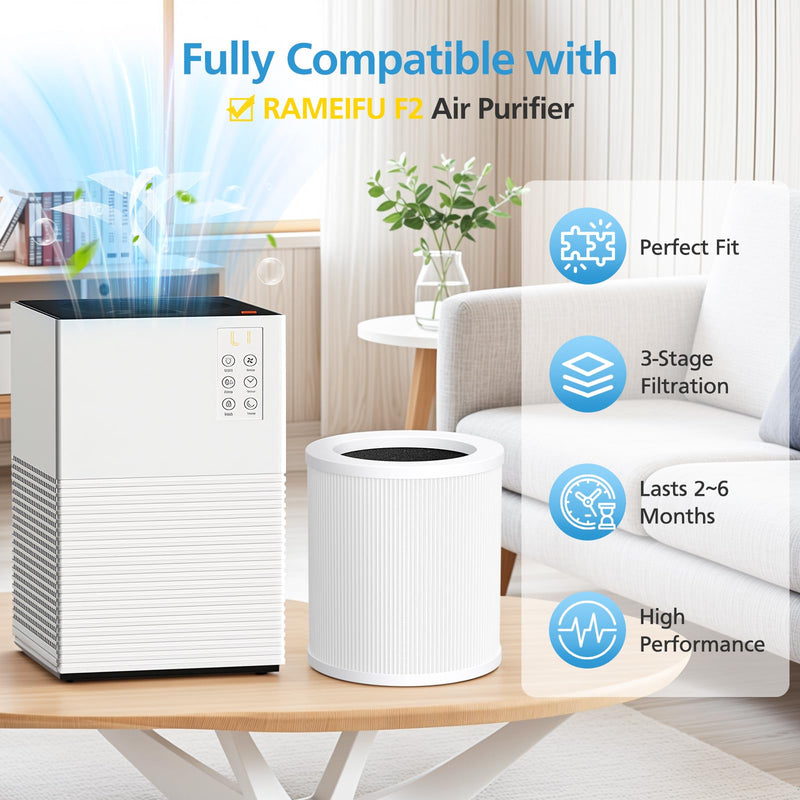 F2 Replacement Filter for AMEIFU F2 Air Purifier for Home,2-Pack