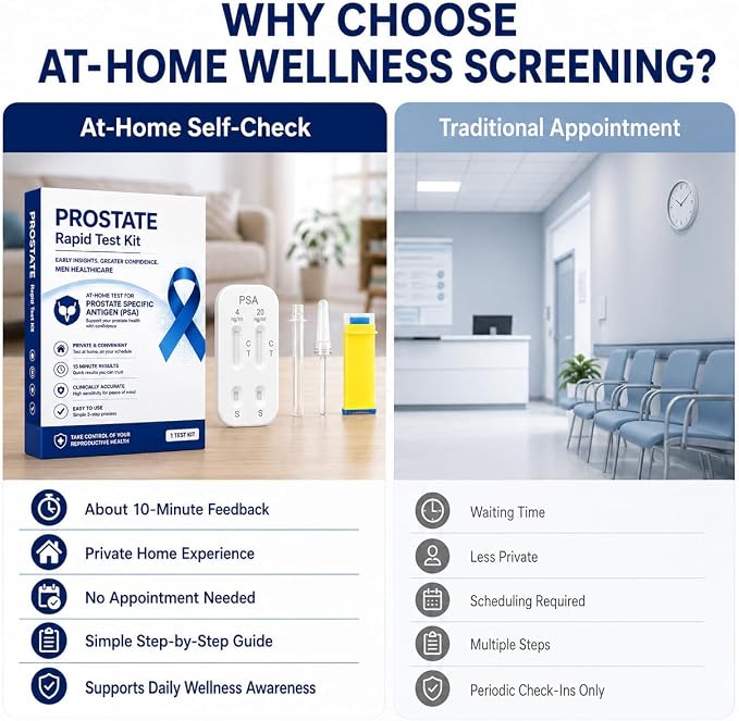 PSA Test kit at Home PSA Health, PSA Test Kit | Home PSA Test in 10 Minutes. Highly Accurate, Easy to Read and Use. Quick Results | Includes All Test Components - NewNest Australia
