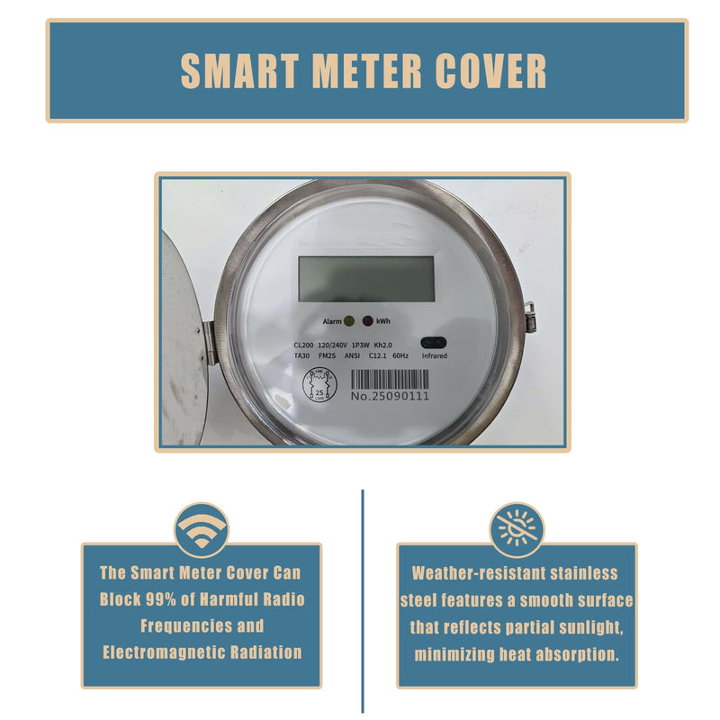 Faraday Cage for Smart Meter Cover E mf Blocker for Home Electric Meter Cover Shield Made with 304 Metal E mf Shield R adiation Protection