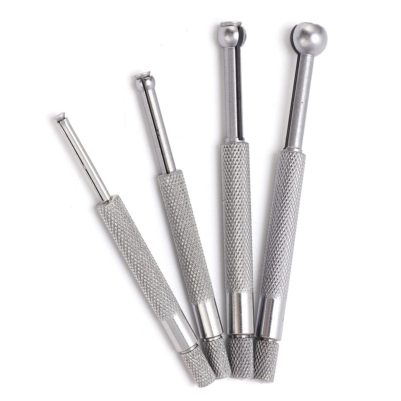 4Pcs Small Hole Gauges Set, 3-13mm Full Ball Bore Gauges, Steel Full Ball Telescopic Gauges with Packing Bag, Ball Type Small Telescopic Gage for Measuring Hole Slit