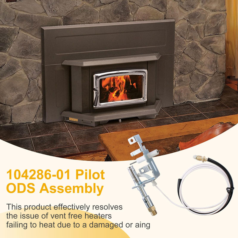 104286-01 ODS Pilot Assembly,Thermocouple Replacement Part for LPG Propane Wall Heaters Fireplaces Gas Logs Vent Free Heaters by Desa,Mr heater,Vanguard,Empire,FMI-PP224, LPG8420, L98310-01,J3866