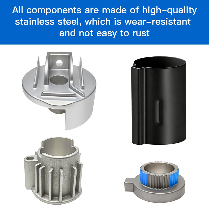 Replacement for 116653 Adapter, Stop Tube and Temperature Limit Stop Kit Replacement for 96987, Shower Handle Parts for Bathtub Faucet Valve Repair Kit, for Cartridge,All Metal