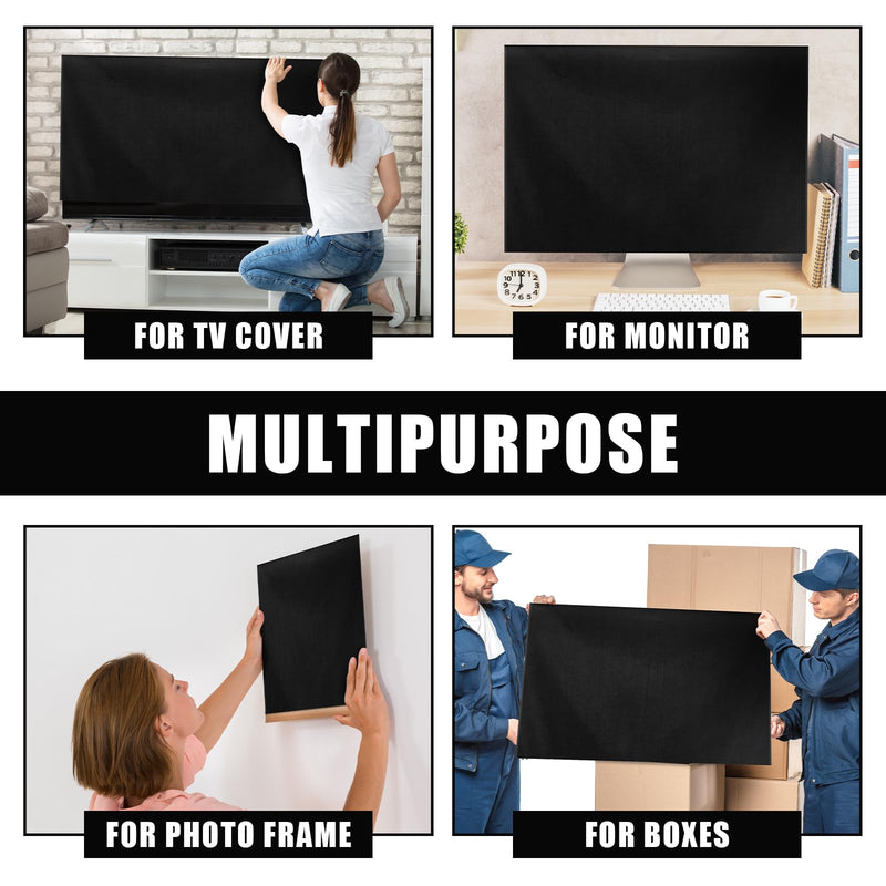 65''W x 36''H Polyester TV Cover for Moving Fits TV Screens up to 60"-65" Heavy Duty Flat Screen Protection During House Moving, Storing, or Home Renovation 65 Inch