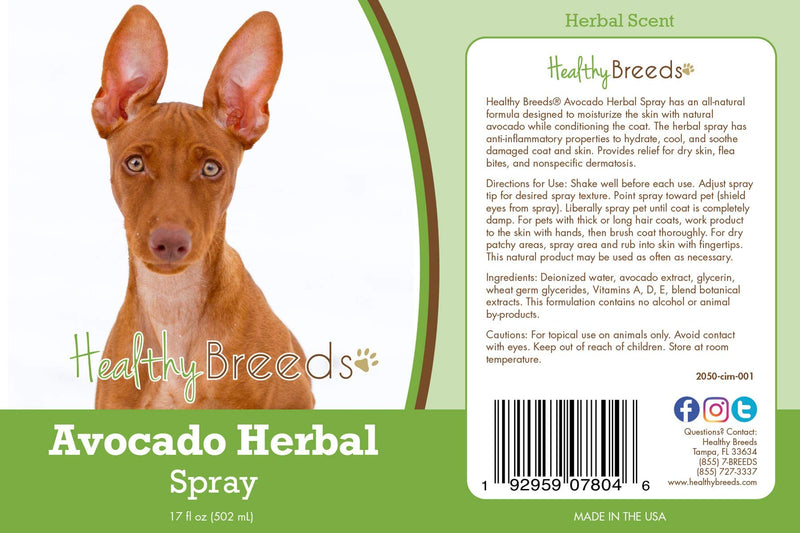 Healthy Breeds Cirneco dell'Etna Avocado Herbal Spray 17 oz