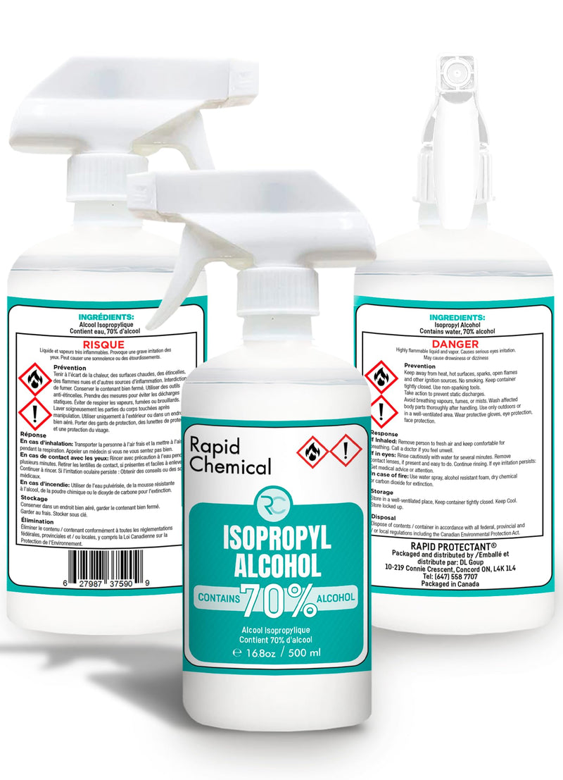 70% Isopropyl Alcohol Spray - USP Grade - 17 Fl Oz - Rubbing Alcohol Spray - Rubbing Alcohol Spray Bottle 70%