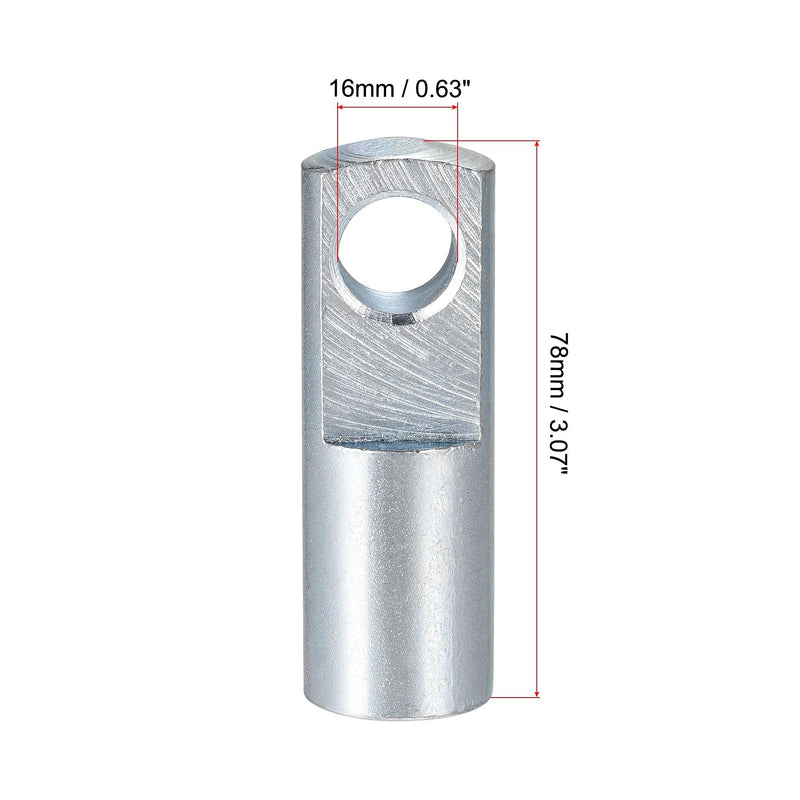 uxcell Air Cylinder Rod Clevis End M16x1.5 Female Thread 78mm Long I Shape Connector