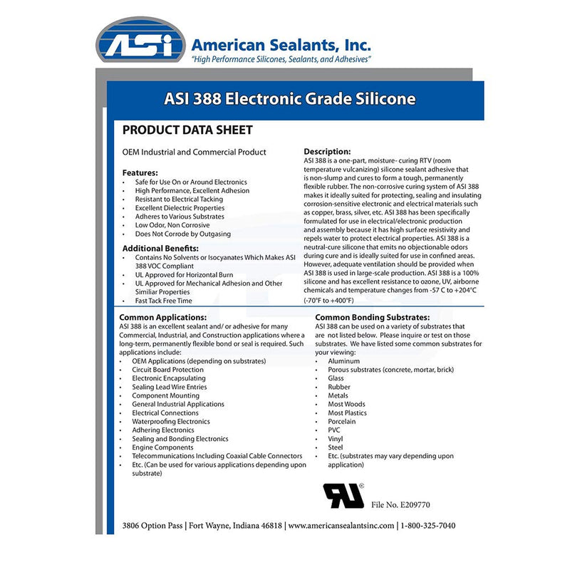 Clear Electronic Grade Silicone - 10.2 oz Cartridge