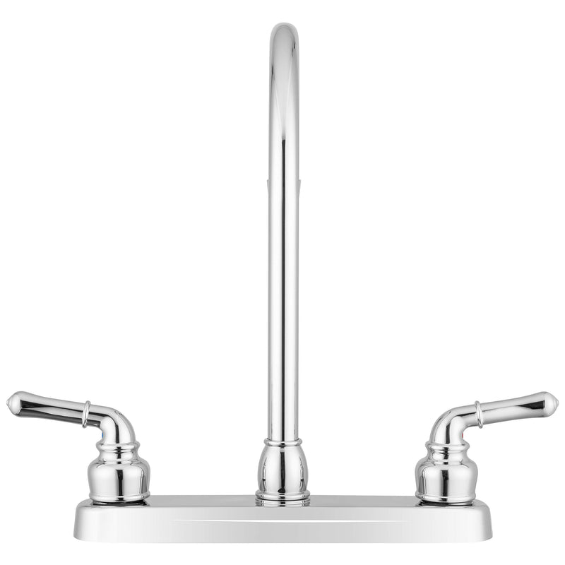 Pacific Bay Lynden Modern High Arc Kitchen Sink Faucet - Metallic Plating Over ABS Plastic - (Polished Chrome) Polished Chrome