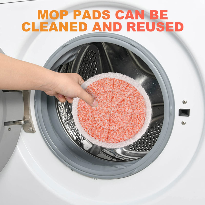 Pads for Shark Steam Scrub Mop: Fit for Shark S7001 s7020 s7000amz s7000 s7001tgt s7201 s8201 S7005 s8001 Series Rotating Steam Scrubber,Scrub Sanitize at The Same,Round Scrubbing Mop Replacement Pad 6 Pack