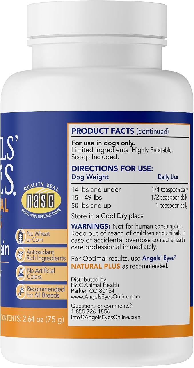 Angels' Eyes PLUS Tear Stain Prevention Powder for Dogs and Cats - 45 gram - Chicken Formula - NewNest Australia